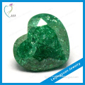 High quality green heart shape ice zirconium gem stone beads